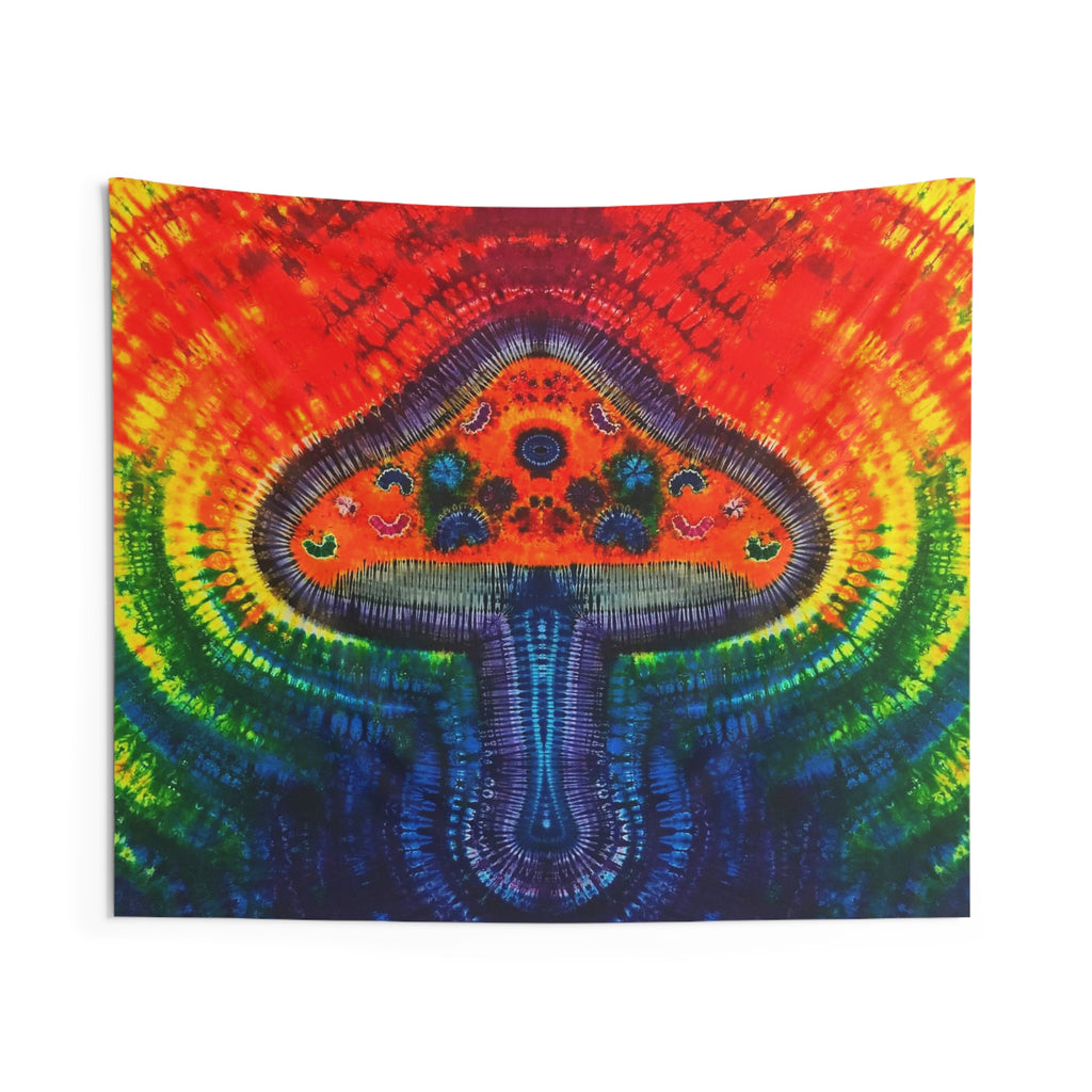 Psychedelic Mushroom Mandala Tie-Dye Wall Tapestry | JamminOn