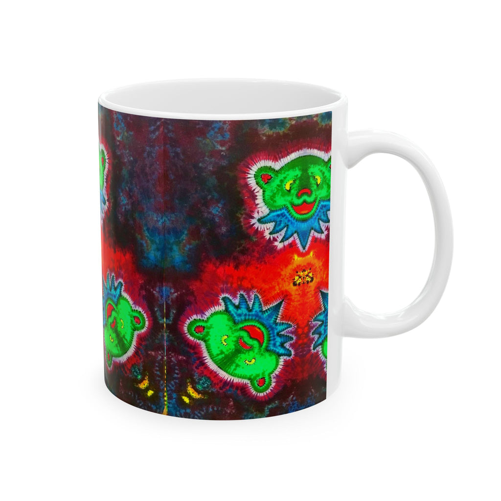 Triple Dancing Bears Tie-Dye Ceramic Mug | JamminOn