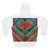 Chevron Rainbow Heart Tie-Dye AOP Hoodie | JamminOn