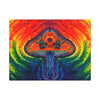 Psychedelic Mushroom Mandala Tie-Dye Canvas Print | JamminOn