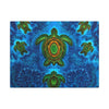 Sea Turtle Family Tie-Dye Canvas Print | JamminOn