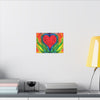 Rainbow Heart of Love Tie-Dye Canvas Print | JamminOn