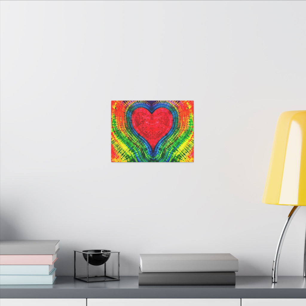 Rainbow Heart of Love Tie-Dye Canvas Print | JamminOn