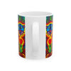 Blue Jammin Bear Heart Tie-Dye Ceramic Mug | JamminOn