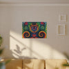 Dancing Bear Rainbow Hearts Tie-Dye Wall Art Canvas Print | JamminOn
