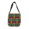 Purple Dancing Bear Hearts Tie-Dye Tote Bag | JamminOn