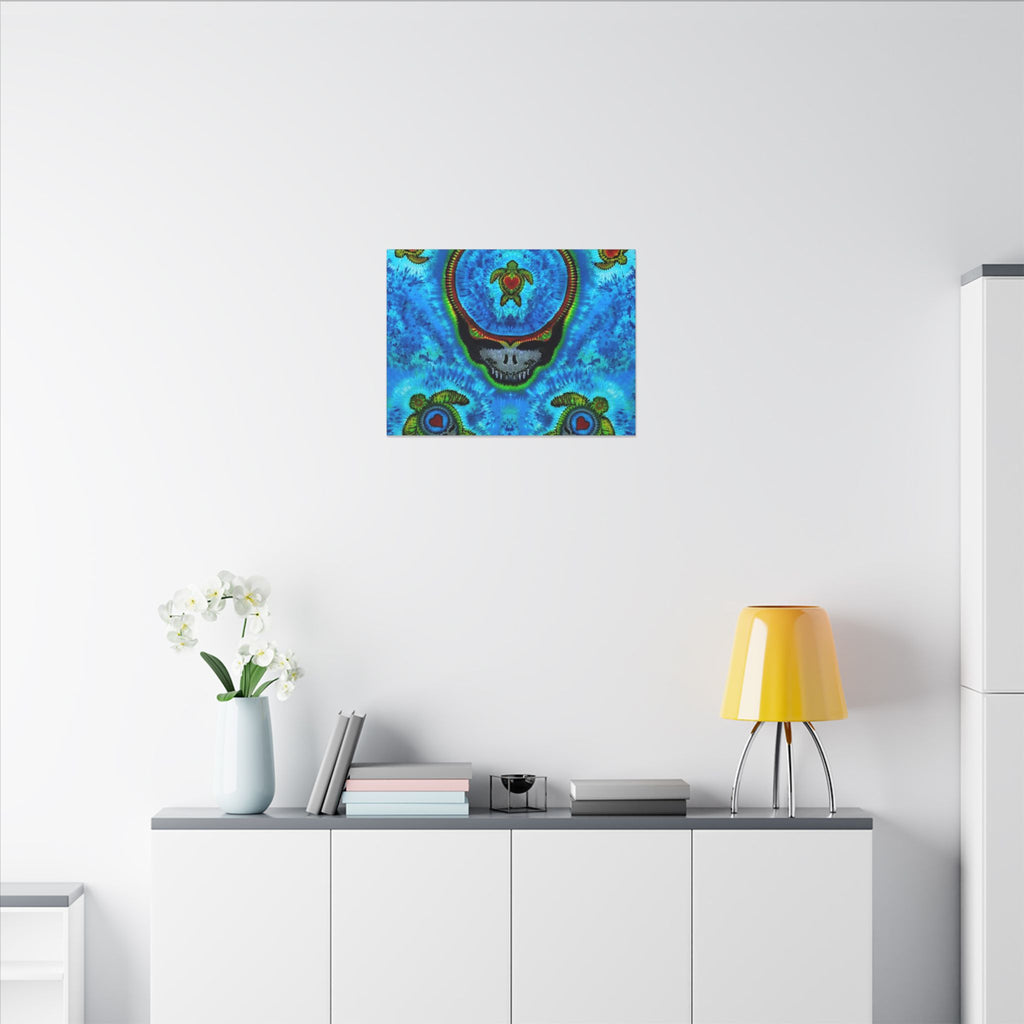 Stealie Turtle Mandala Tie-Dye Canvas Print | JamminOn