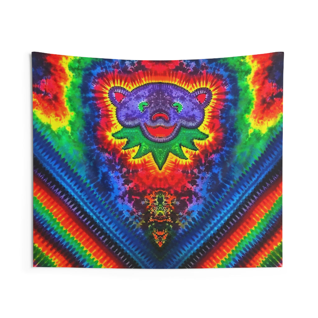 Purple Bear Chevron Tie-Dye Wall Tapestry | JamminOn