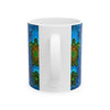 Sea Turtle Ceramic Mug — Blue Ocean Turtle Pattern Coffee Cup (11oz, 15oz)