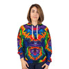 Purple Dancing Bear Hearts Tie-Dye AOP Hoodie | JamminOn