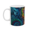 Cosmic Bear Hearts Psychedelic Tie-Dye Coffee Mug | JamminOn