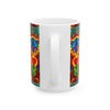 Blue Jammin Bear Heart Tie-Dye Ceramic Mug | JamminOn