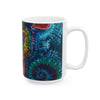 Cosmic Bear Hearts Psychedelic Tie-Dye Coffee Mug | JamminOn