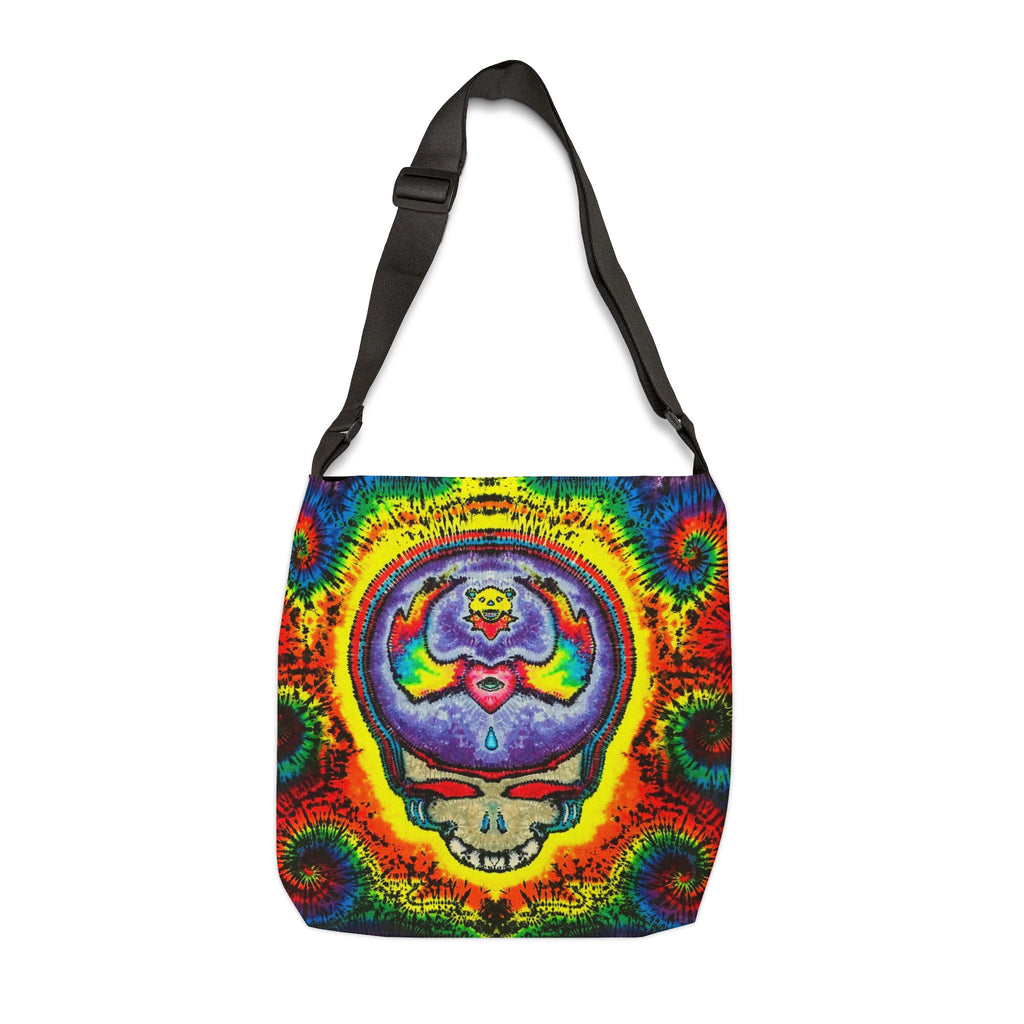 Stealie Skull Bear Heart Tie-Dye Tote Bag | JamminOn