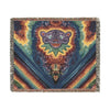 Psychedelic Tie-Dye Woven Blanket | JamminOn Festival Art