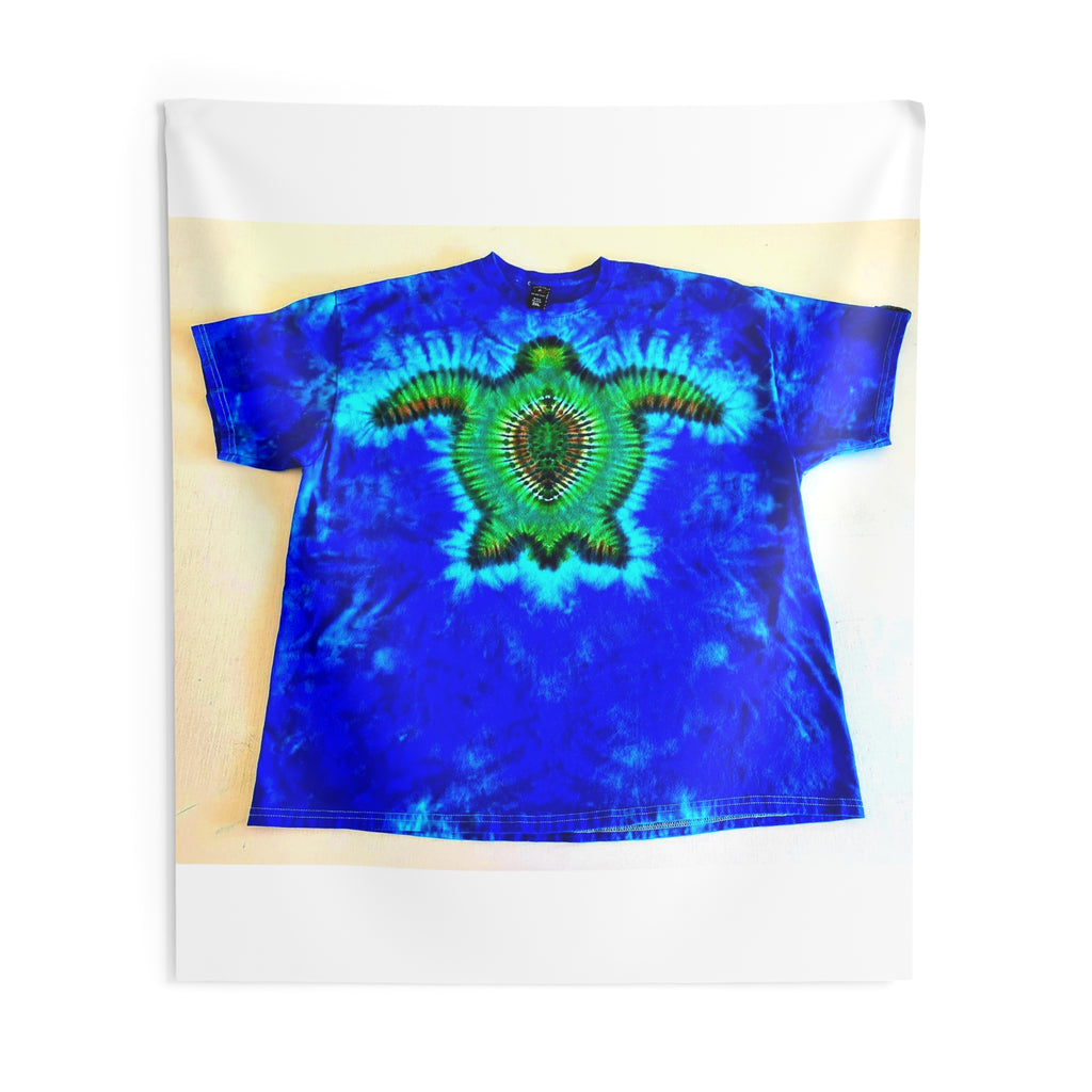 Blue Ocean Sea Turtle Tie-Dye Wall Tapestry | JamminOn