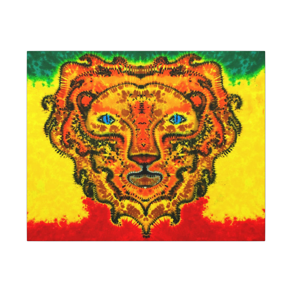 Rasta Lion Tie-Dye Canvas Print | JamminOn