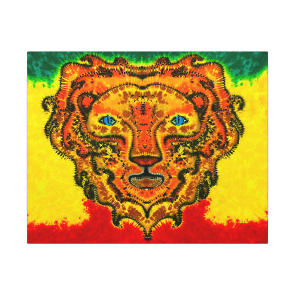 Rasta Lion Tie-Dye Canvas Print | JamminOn