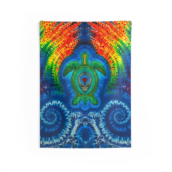 Rainbow Arch Sea Turtle Tie-Dye Wall Tapestry | JamminOn