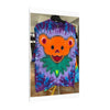 Orange Bear Radial Tie-Dye Wall Art Canvas Print | JamminOn