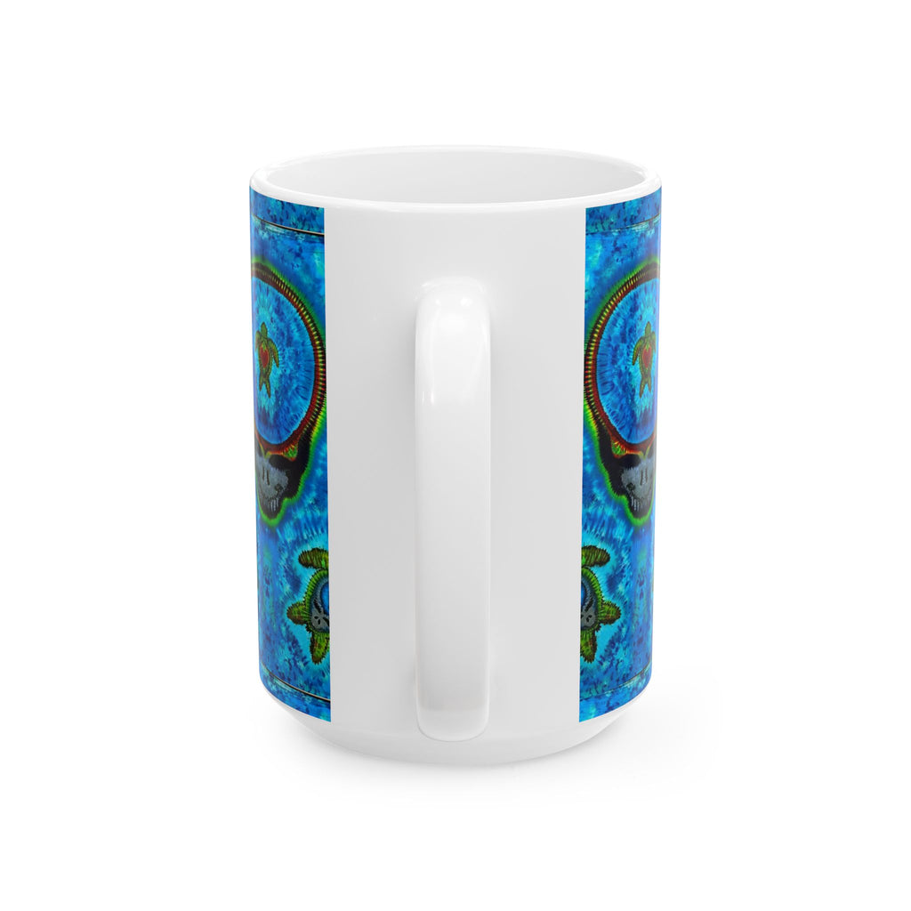 Stealie Turtle Mandala Tie-Dye Ceramic Mug | JamminOn