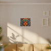 Bear and Mushroom Tie-Dye Canvas Print | JamminOn