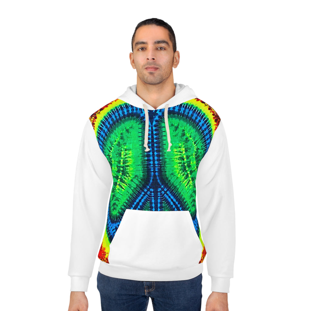 Peace Sign Fire Tie-Dye AOP Hoodie | JamminOn