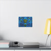Sea Turtle Family Tie-Dye Canvas Print | JamminOn
