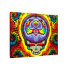 Stealie Skull Bear Heart Tie-Dye Canvas Print | JamminOn