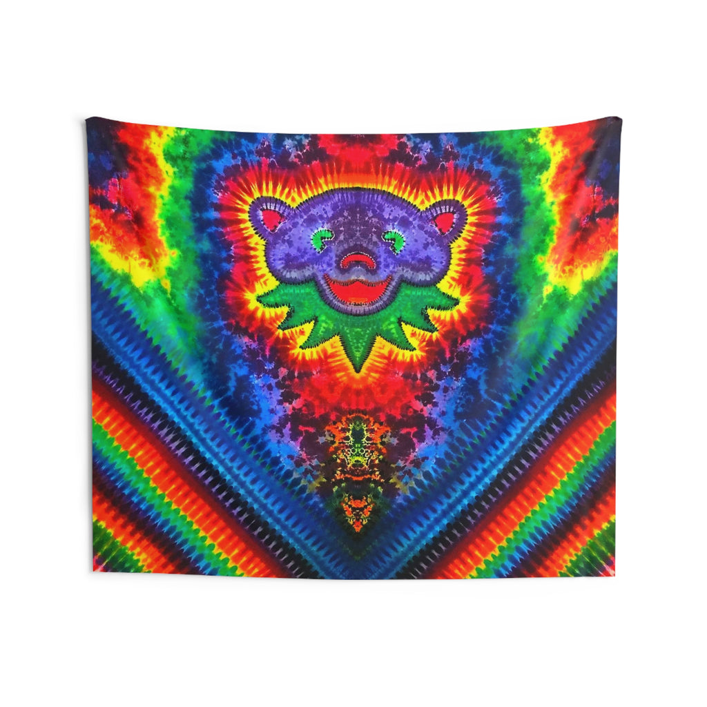 Purple Bear Chevron Tie-Dye Wall Tapestry | JamminOn