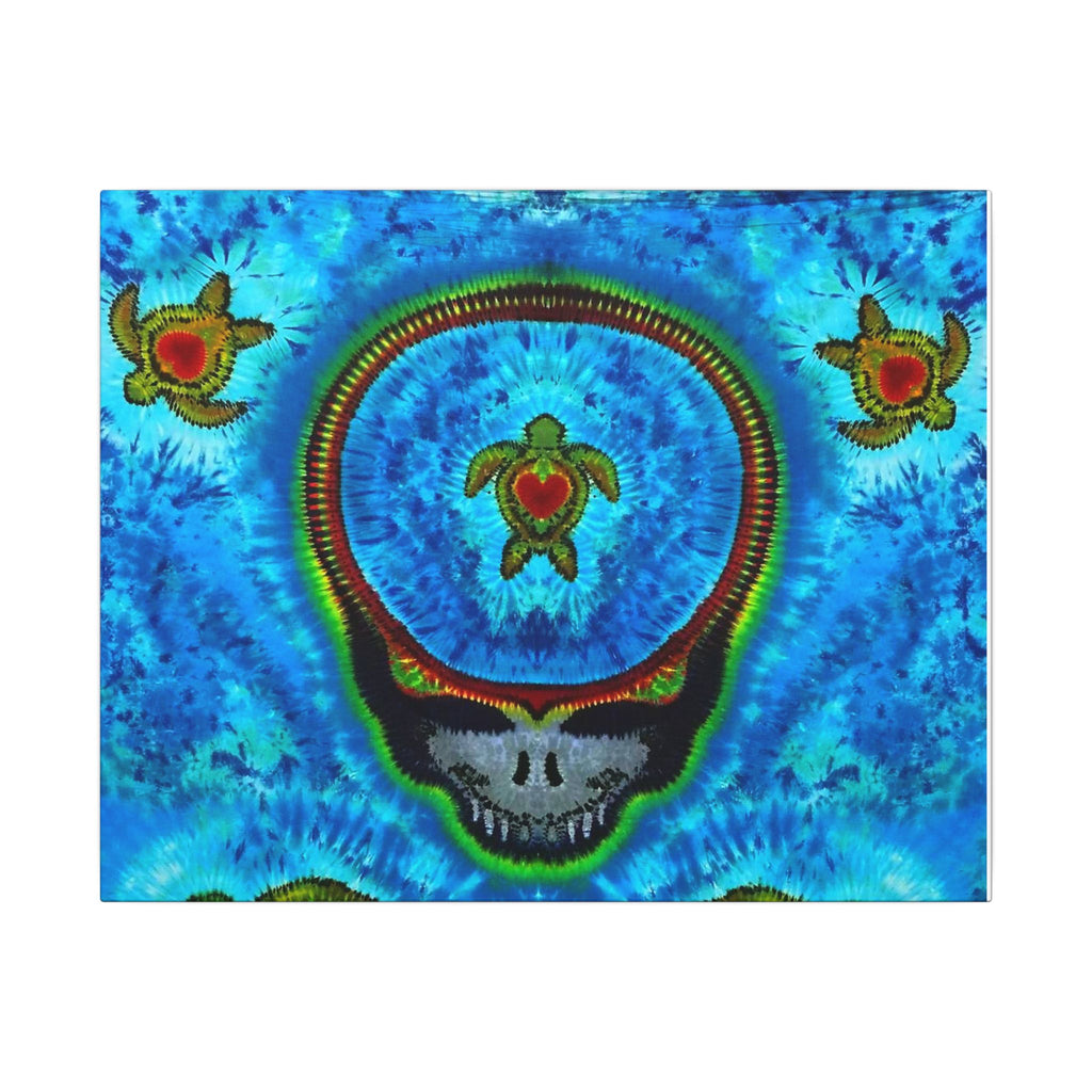 Stealie Turtle Mandala Tie-Dye Canvas Print | JamminOn