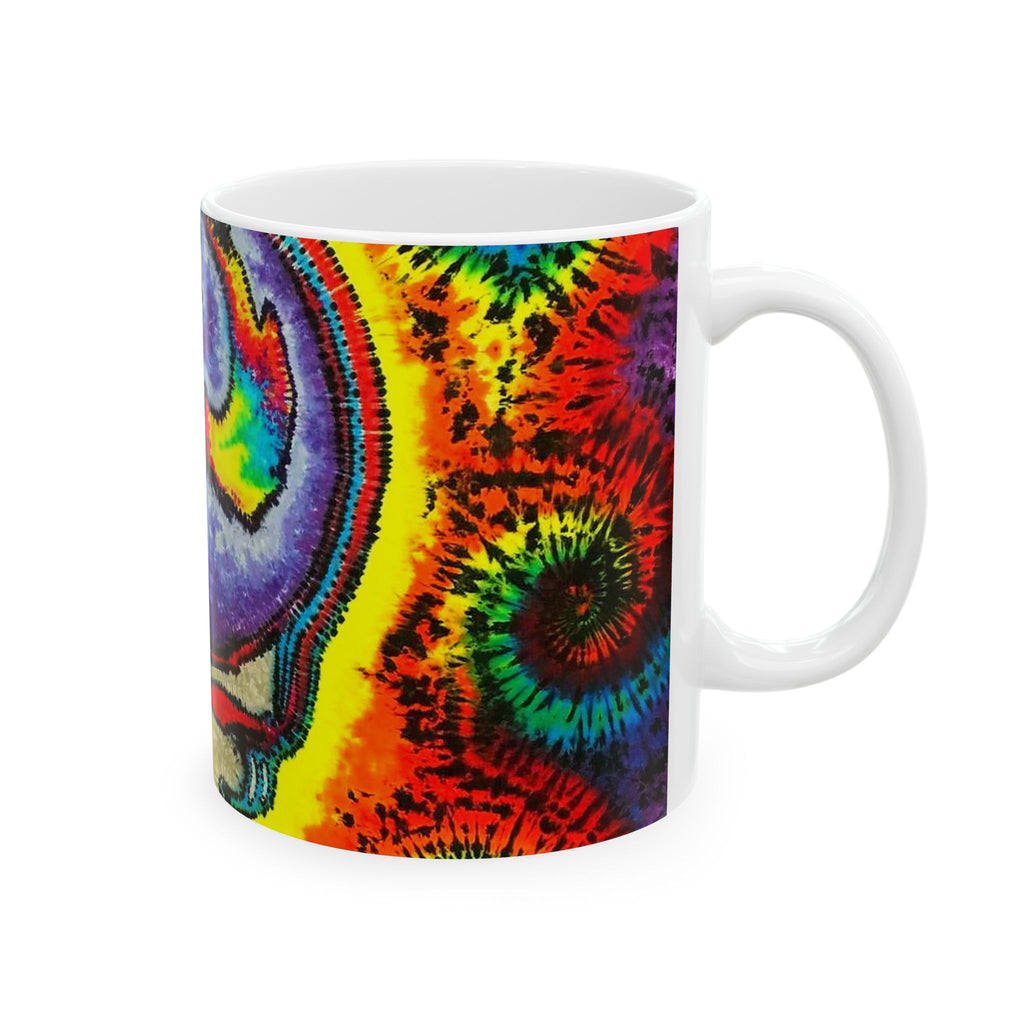 Stealie Skull Bear Heart Tie-Dye Ceramic Mug | JamminOn