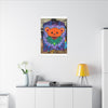 Orange Bear Radial Tie-Dye Wall Art Canvas Print | JamminOn