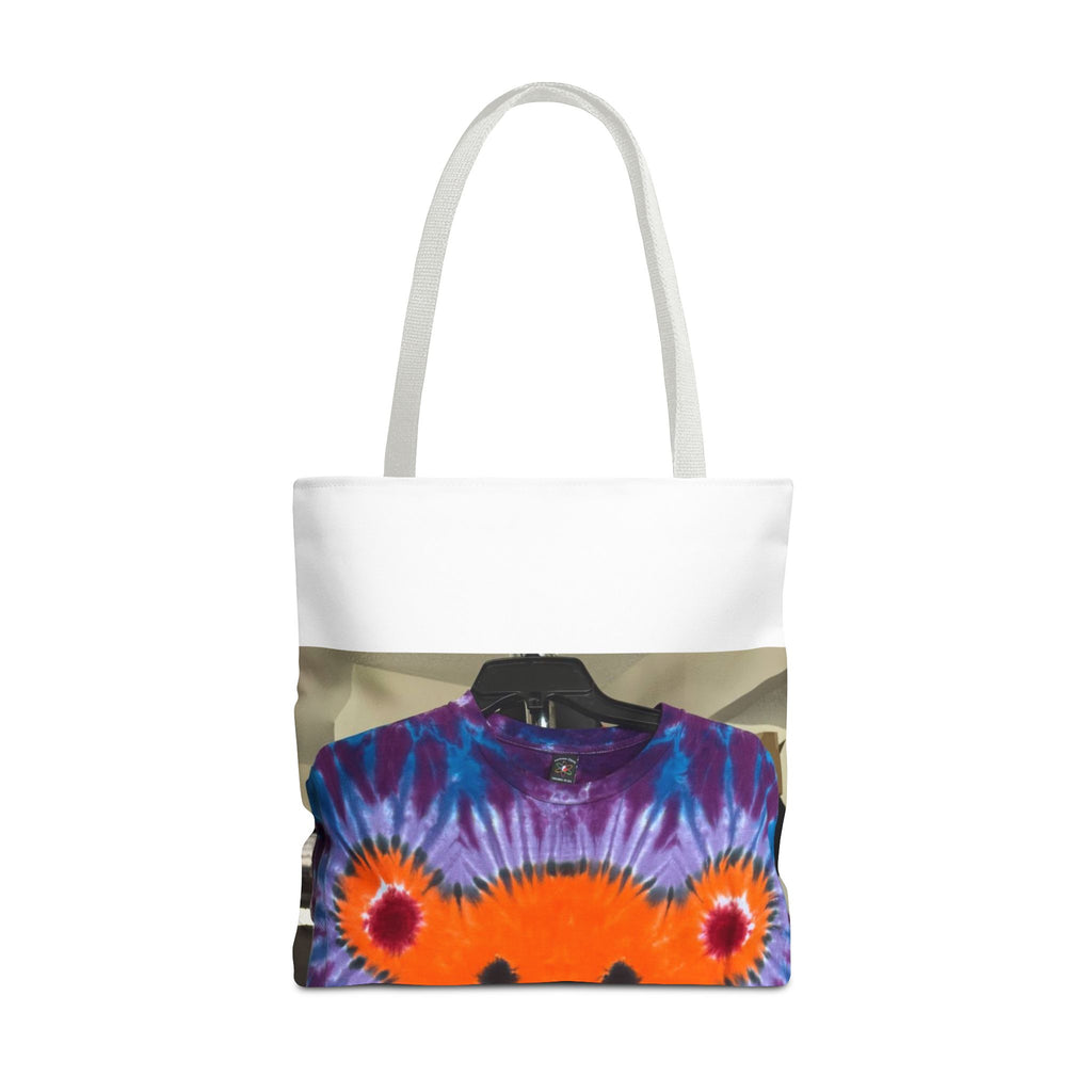 Orange Bear Radial Psychedelic Tie-Dye Tote Bag | JamminOn