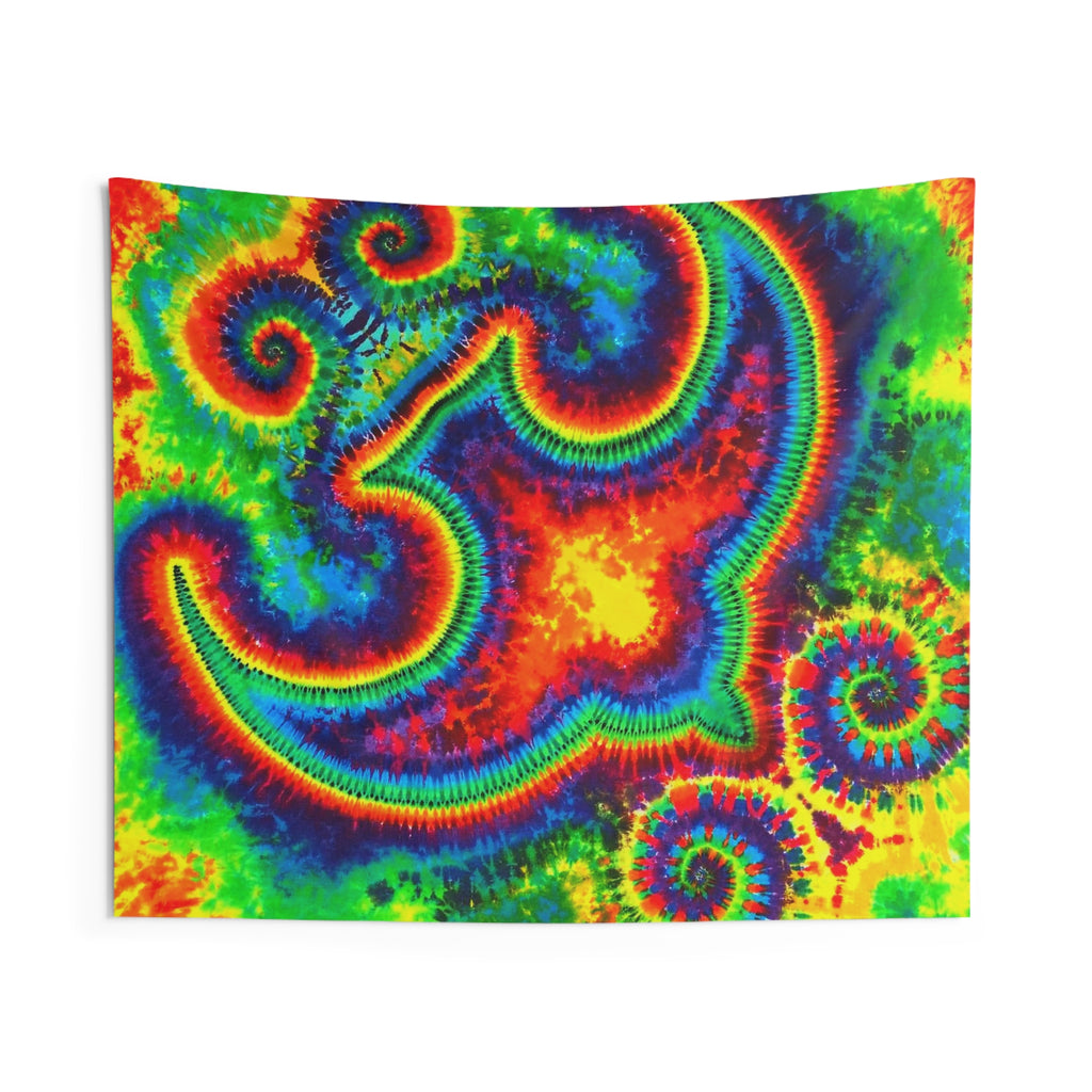 Om Symbol Rainbow Tie-Dye Wall Tapestry | JamminOn