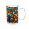 Blue Jammin Bear Heart Tie-Dye Ceramic Mug | JamminOn