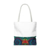 Cosmic Bear Hearts Psychedelic Tie-Dye Tote Bag | JamminOn