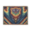 Psychedelic Tie-Dye Woven Blanket | JamminOn Festival Art