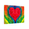 Rainbow Heart of  LOVE Tie-Dye Canvas Print | JamminOn