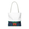 Cosmic Bear Hearts Psychedelic Tie-Dye Tote Bag | JamminOn