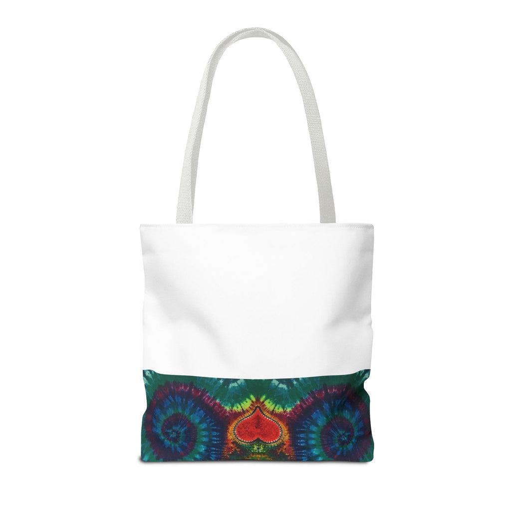 Cosmic Bear Hearts Psychedelic Tie-Dye Tote Bag | JamminOn