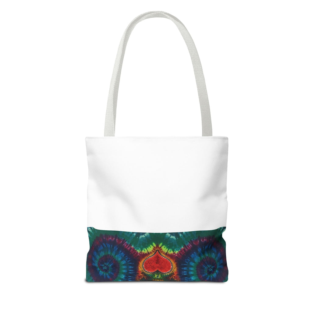 Cosmic Bear Hearts Psychedelic Tie-Dye Tote Bag | JamminOn