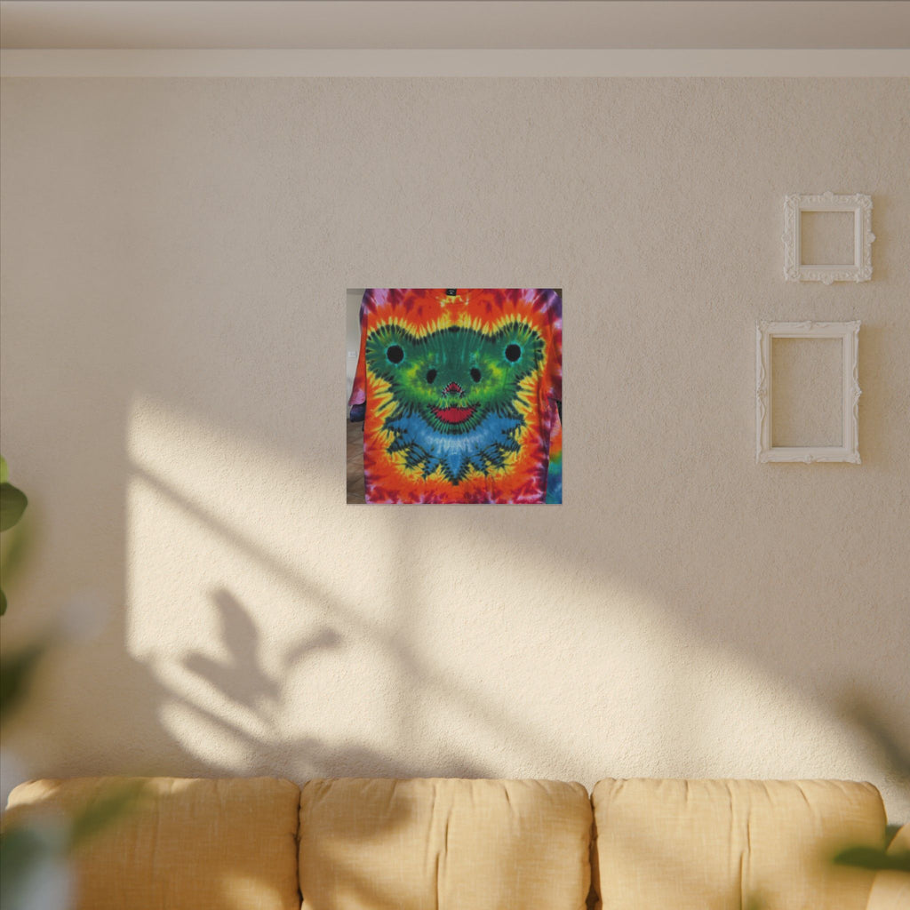Rainbow Bear Full Spectrum Tie-Dye Wall Art Canvas Print | JamminOn