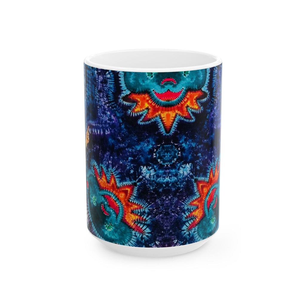 Cosmic Bear Mandala Psychedelic Tie-Dye Coffee Mug | JamminOn