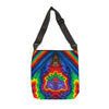 Purple Bear Chevron Tie-Dye Tote Bag | JamminOn