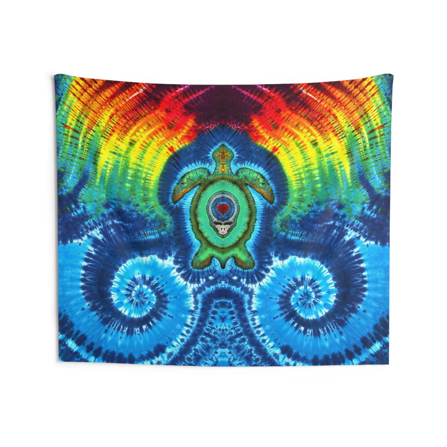 Blue Spiral Tapestry