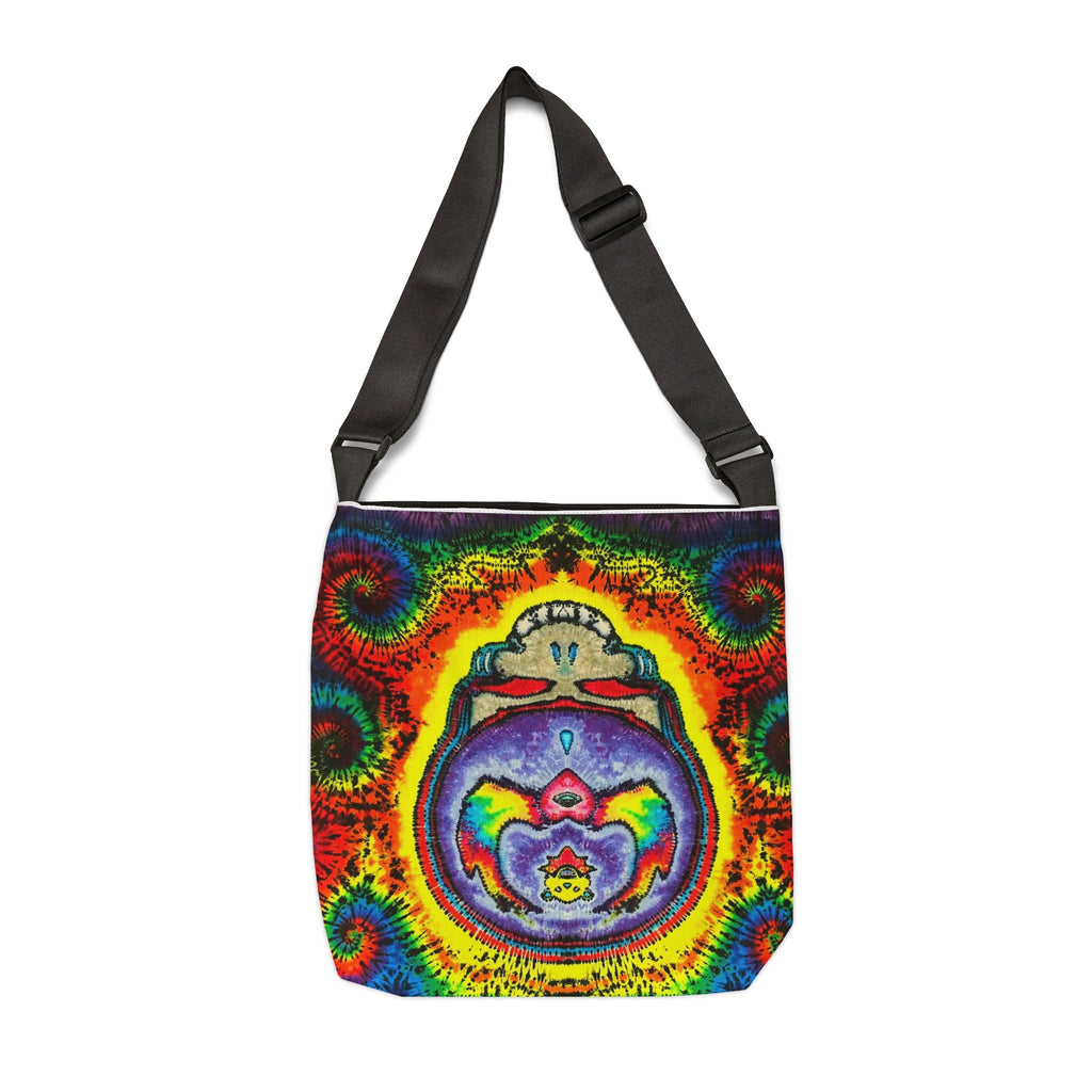 Stealie Skull Bear Heart Tie-Dye Tote Bag | JamminOn