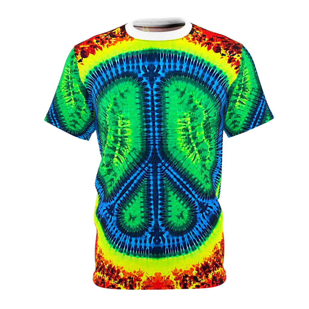 Peace Sign Fire Tie-Dye AOP Shirt | JamminOn