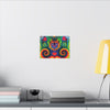 Purple Dancing Bear Hearts Tie-Dye Canvas Print | JamminOn