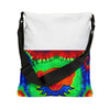 Orange Bear Rainbow Spirals Tie-Dye Tote Bag | JamminOn